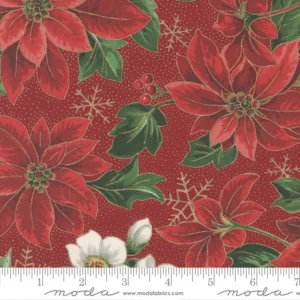 Moda - Merry Manor Metallic - Poinsettia Crimson - 33660 13M