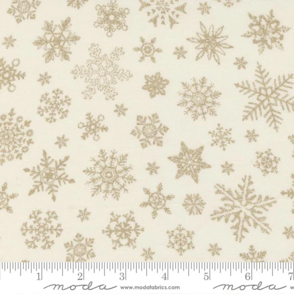 Moda - Merry Manor Metallic - Snowflake Cream - 33663 11M