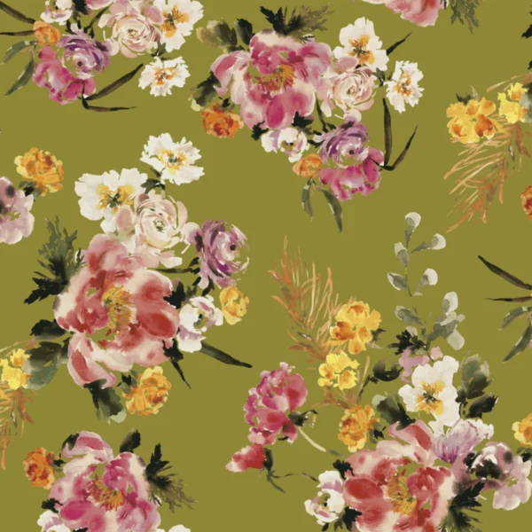 Windham - Wildflower - Coral Charm Olive - Kelly Ventura - 52252-4