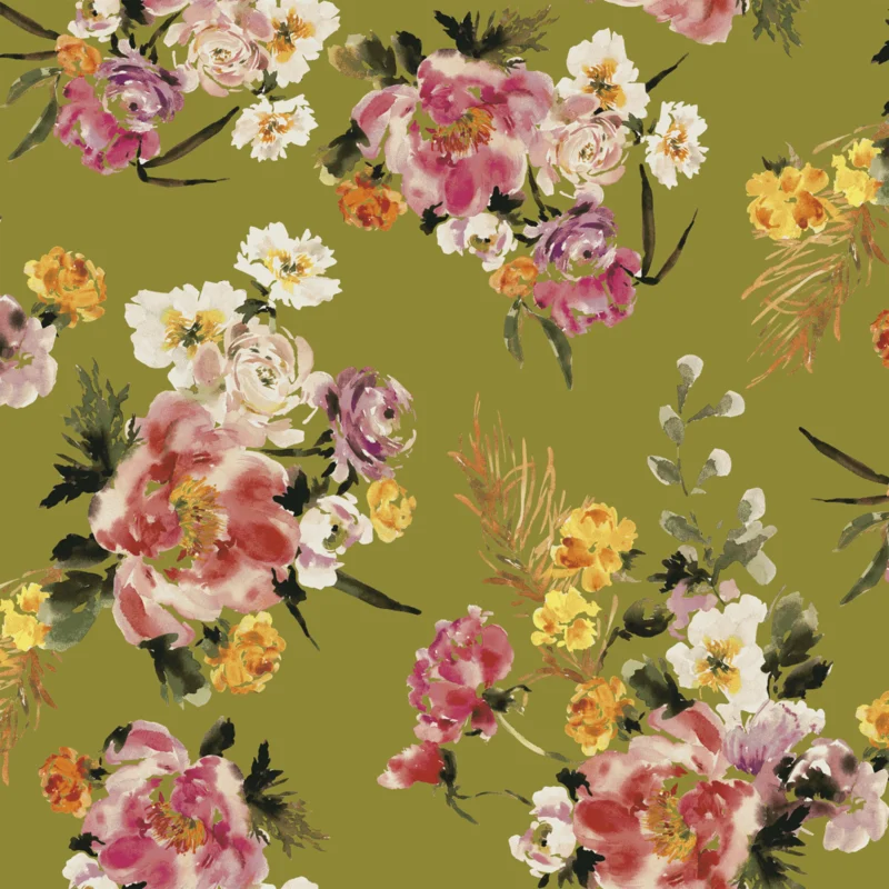 Windham - Wildflower - Coral Charm Olive - Kelly Ventura - 52252-4