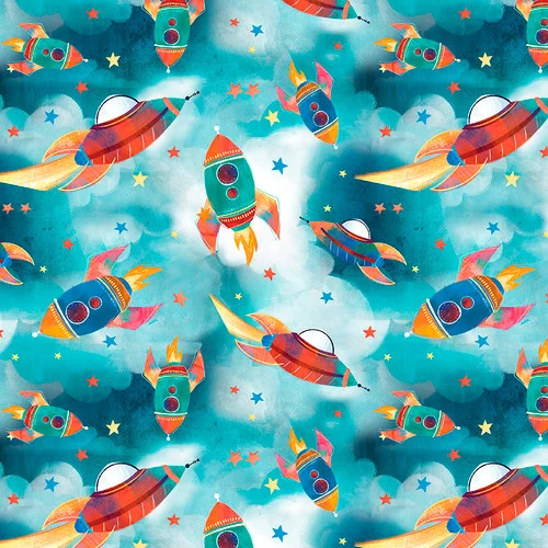 Blast Off! - Sky Blue - Silas M. Studio - Blank Quilting