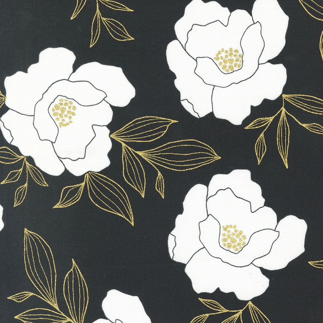 Moda - Gilded - Bold Blossoms Ink Gold - 11530 16M