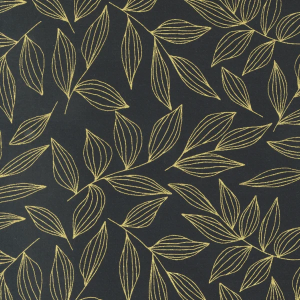 Moda - Gilded - Leaves Black Gold - 11532 16M