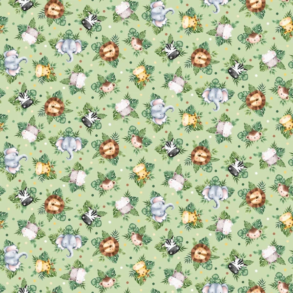Northcott - Wee Safari - Green Multi - 25644-72
