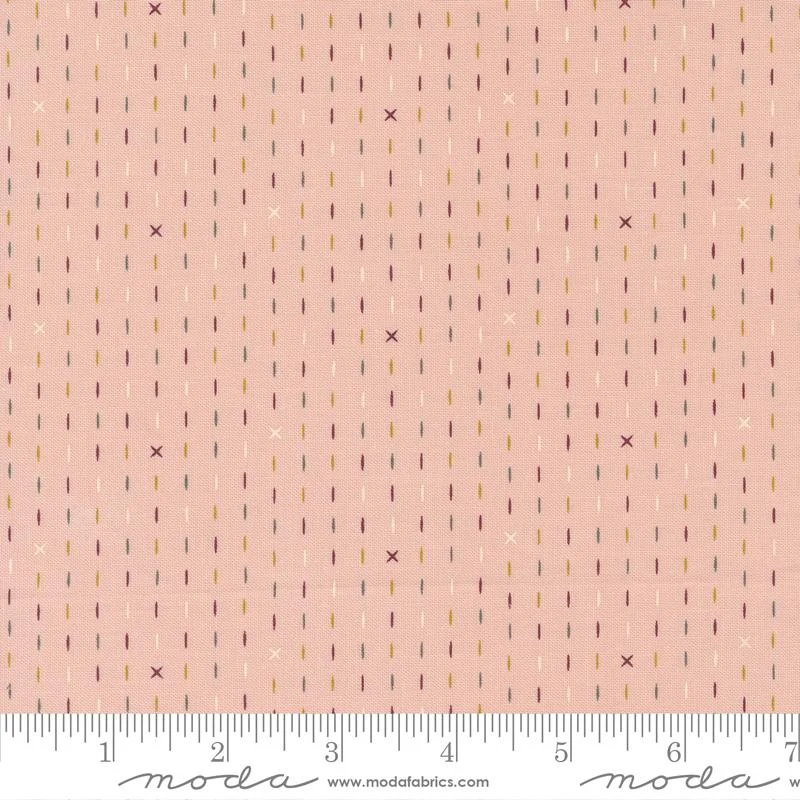 Moda - Evermore - Handstitched Stripes Strawberry Cream - Sweetfire Road - 43156 12