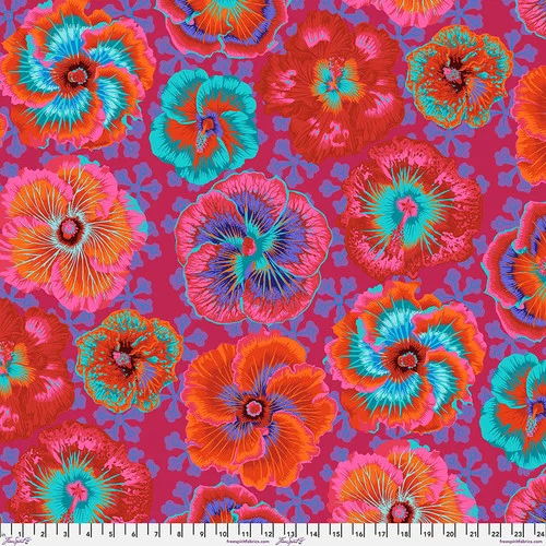 FreeSpirit - Floating Hibiscus Red - Kaffe Fassett Collective - PWPJ122.RED