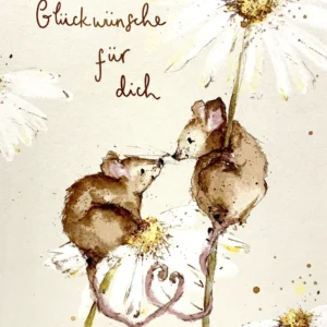Postkarte - Herzliche Glückwünsche für dich - Mäuschen - Louise Mulgrew