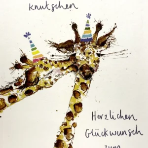 Postkarte - Lass dich knutschen - Giraffen - Louise Mulgrew
