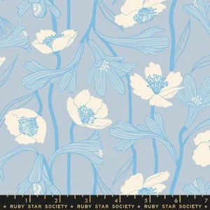 Moda - Water - Water Flowers Water Blue - Ruby Star Society - RS5133 12