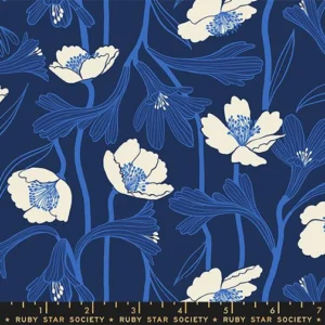 Moda - Water - Water Flowers Navy - Ruby Star Society - RS5133 14