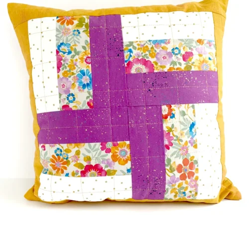 Patchwork-Kissenhülle - Basket Weave