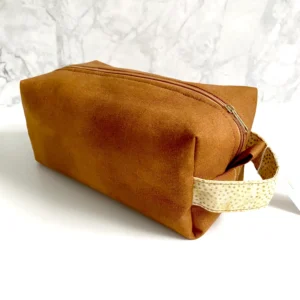 Reißverschlusstasche - Boxy Bag - Cognac