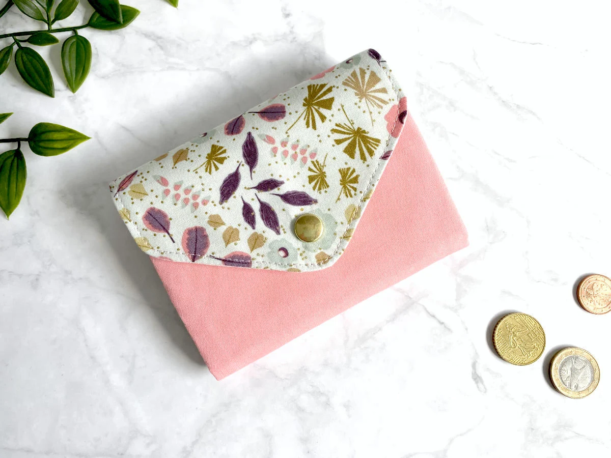 Geldbörse - Blümchen Mint / Rosa