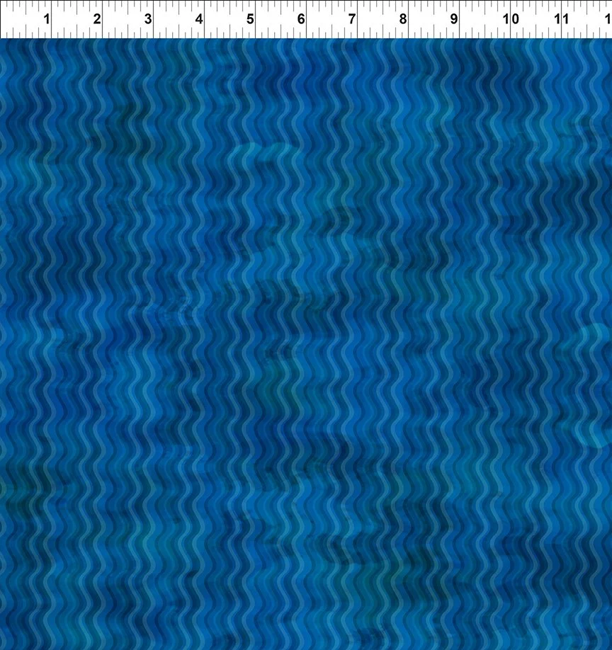 Calypso III - Waves Blue - Jason Yenter - In the Beginning Fabrics - 40CAL1