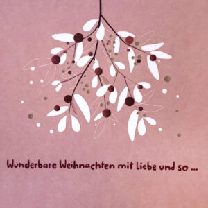 Postkarte - Wunderbare Weihnachten mit Liebe und so