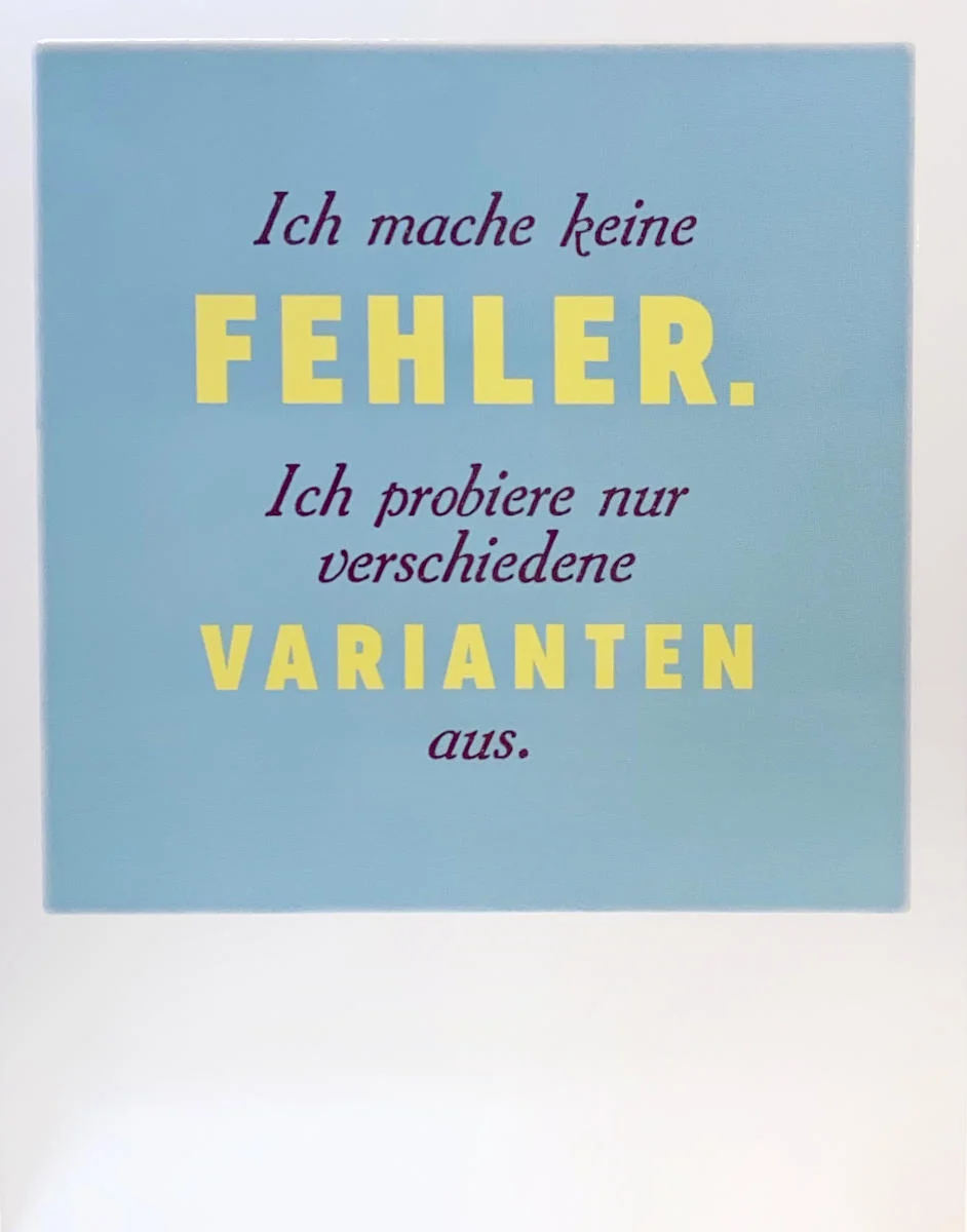 Postkarte - Ich mache keine Fehler ...
