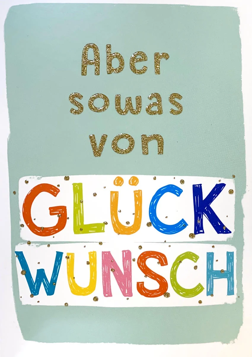 Postkarte - Aber sowas von Glückwunsch