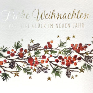 Weihnachtskarte - Frohe Weihnachten und viel Glück im neuen Jahr