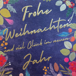 Weihnachtskarte - Frohe Weihnachten und viel Glück im neuen Jahr