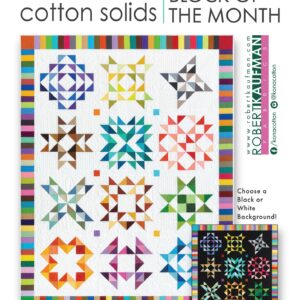 Robert Kaufman KONA Solids - Block of the Month 2025 - Anleitungskarten + Übersetzung
