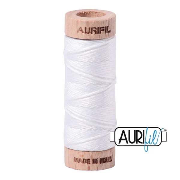 Baumwoll-Garn - Aurifil - Floss / 16 m - White - 2024