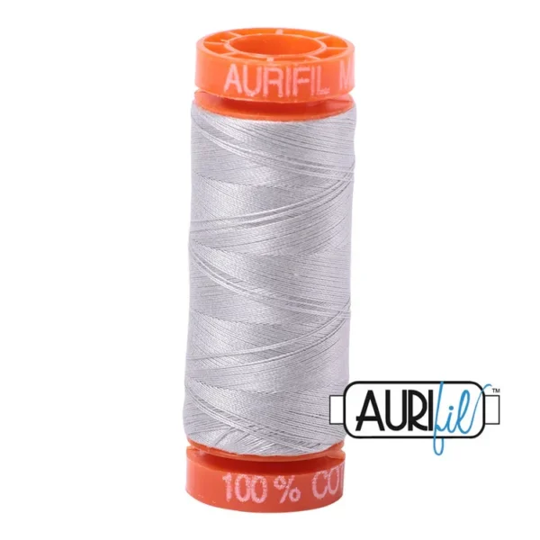 Baumwoll-Garn - Aurifil - 50wt / 200m - Aluminium - 2615