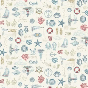 High Tide - Maritime Cream - Makower - 078_Q