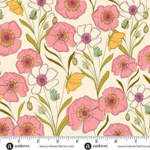 Meadow Walk - Poppies Cream - Andover - 1337L
