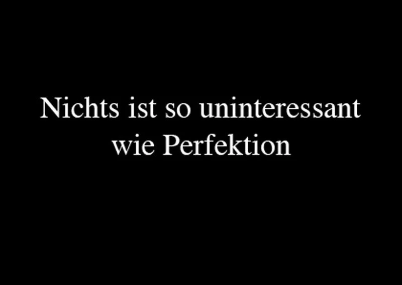 Postkarte - Nichts ist so uninteressant wie Perfektion