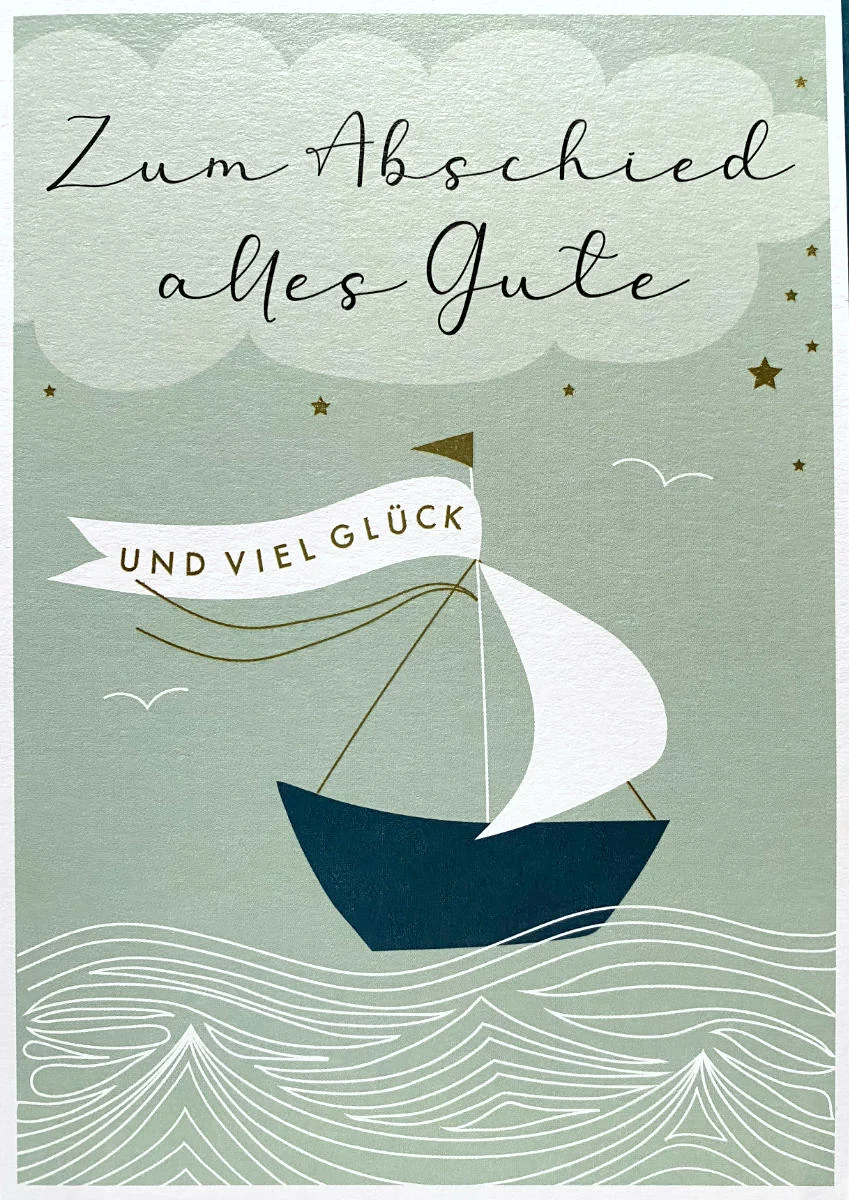 Grußkarte - Zum Abschied alles Gute