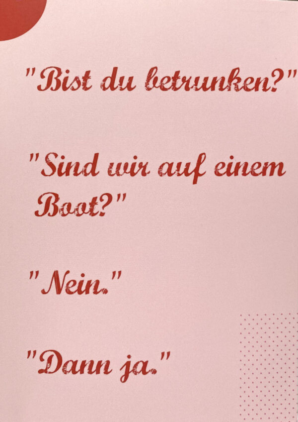 Postkarte - Bist du betrunken?