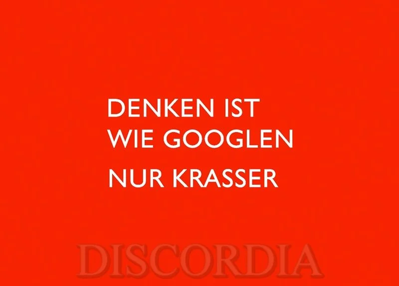 Postkarte - Denken ist wie Googlen nur krasser