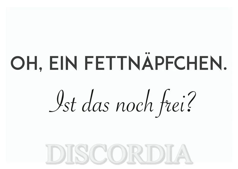 Postkarte - Oh, ein Fettnäpfchen