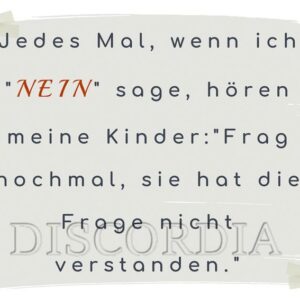 Postkarte - Jedes Mal wenn ich "nein" sage