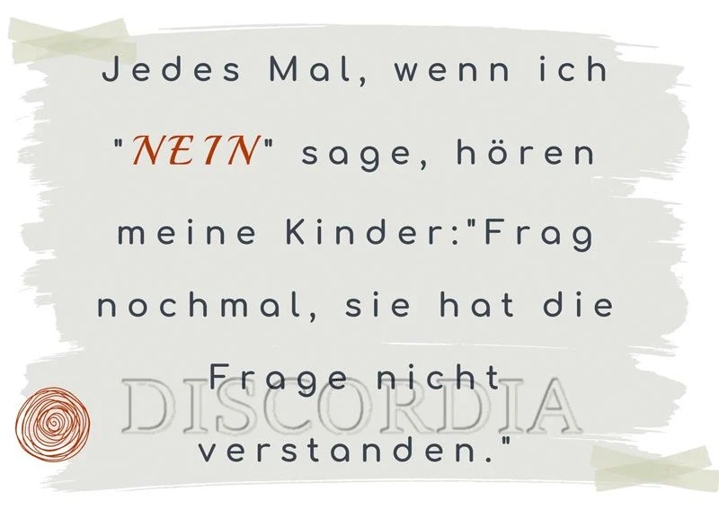Postkarte - Jedes Mal wenn ich "nein" sage
