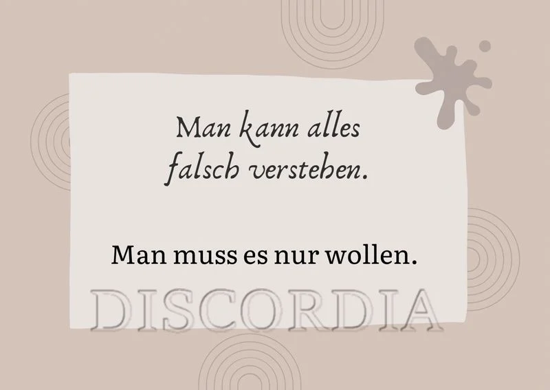 Postkarte - Man kann alles falsch verstehen