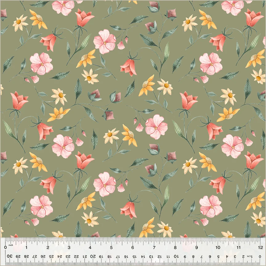 Petal Pixies - Pretty Springs Leaf - Windham Fabrics - 54277-5