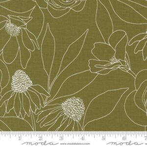 Botany - Floral Dark Green - Moda Fabrics - 11557 18
