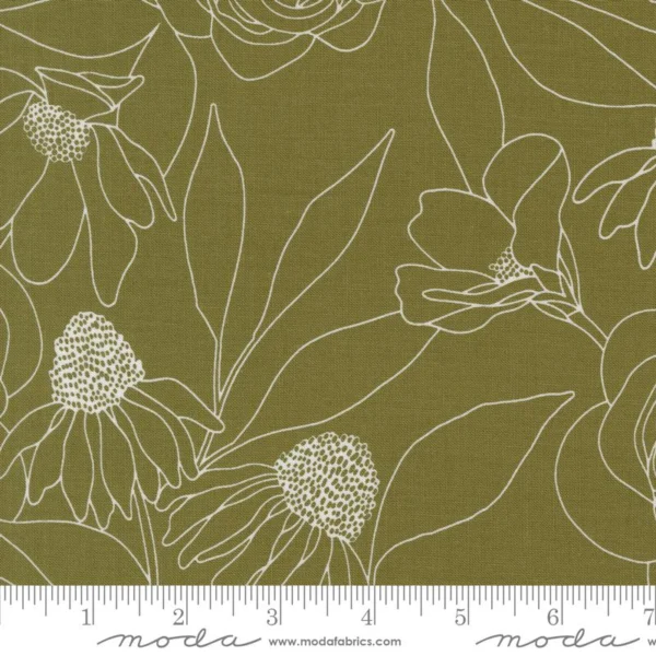 Botany - Floral Dark Green - Moda Fabrics - 11557 18