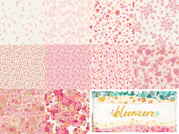 Bloomcore Blush - 10er Fat Quarter Bundle - Art Gallery Fabrics - FQWBLC2