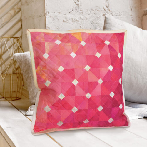 Materialpackung Kissenhülle "Pink Diamond" - Nähen & Patchwork Magazin 3/25