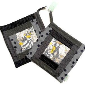 Topflappen-Set - Log Cabin - Dunkelgrau