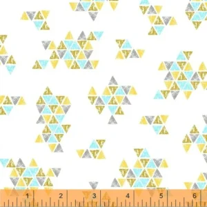 Stand Tall - Triangles on White - Windham Fabrics