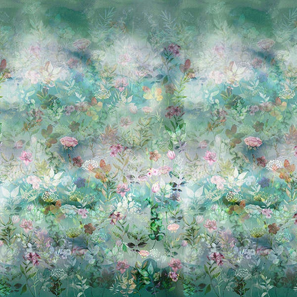 Blush Garden - Dusty Blue - Hoffman Fabrics - W5500-D7
