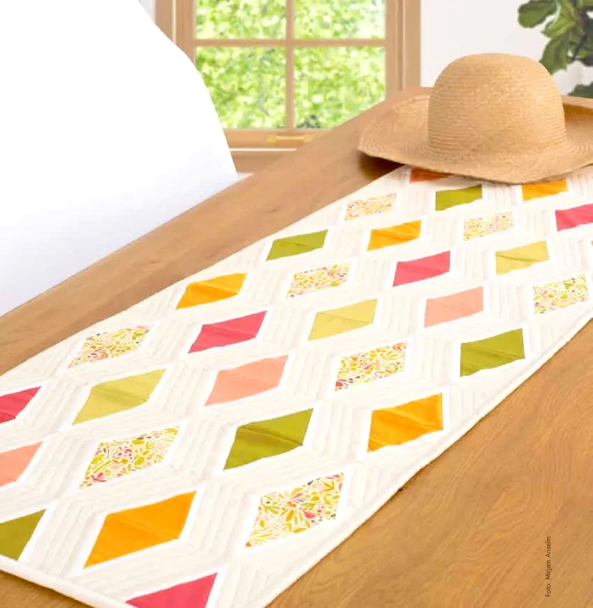 Materialpackung Tischläufer "Colourful Diamonds" - Patchwork Magazin 4/25
