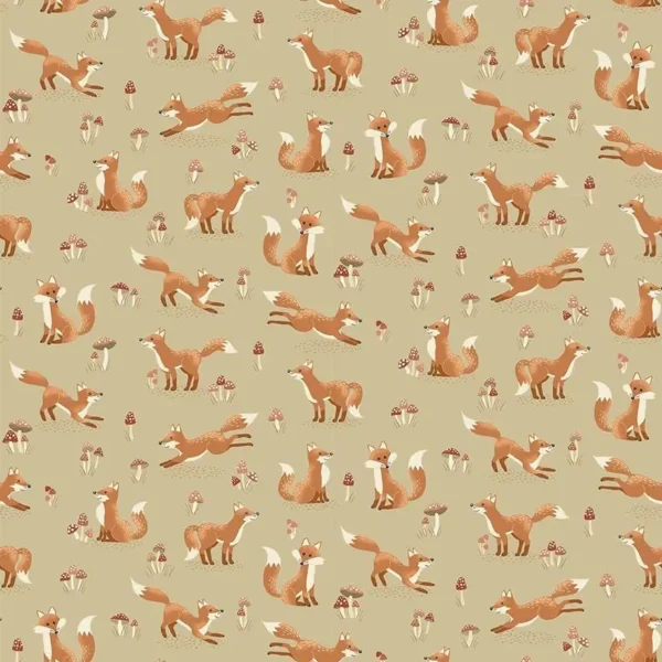 Hello Autumn - Fox Tales Cream - Makower - 098/Q