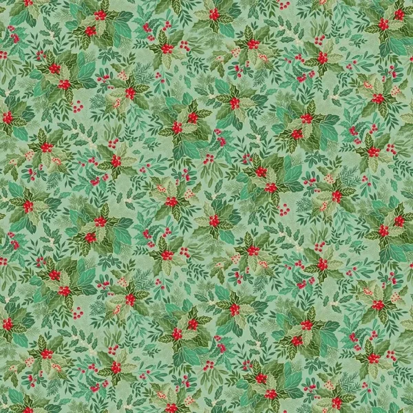 Good Tidings - Holly Bush Mid Green - Makower - 107/G5