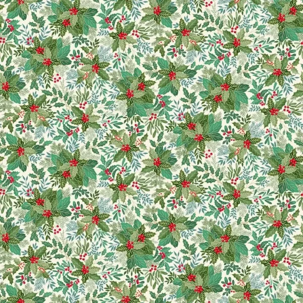 Good Tidings - Holly Bush Cream - Makower - 107/Q