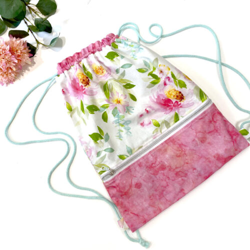 Turnbeutel-Rucksack - Rosen - groß