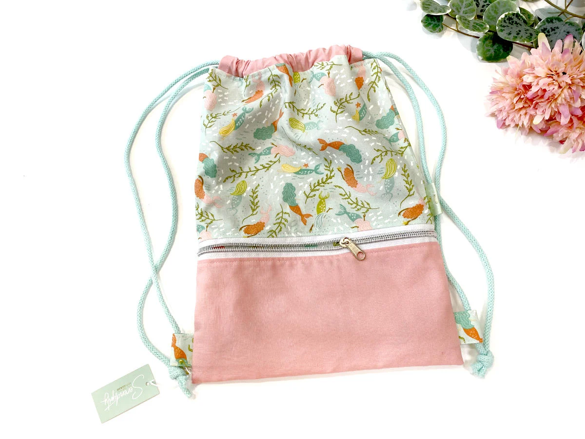 Turnbeutel-Rucksack - Meerjungfrauen - klein